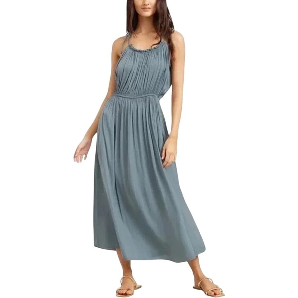Modern Citizen Women's Aileen Tie Shoulder Pleated Sleeveless Midi Dress Size XL